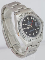 Men's Rolex Explorer II Black Dial SEL 40mm Stainless Steel GMT Date Watch 16570