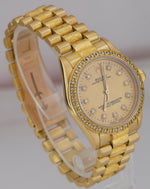 Ladies Rolex Oyster Perpetual 18K Yellow Gold 67518 Diamond Champagne Watch