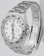 2018 Rolex Explorer II Polar White Orange Stainless 42mm GMT Date Watch 216570