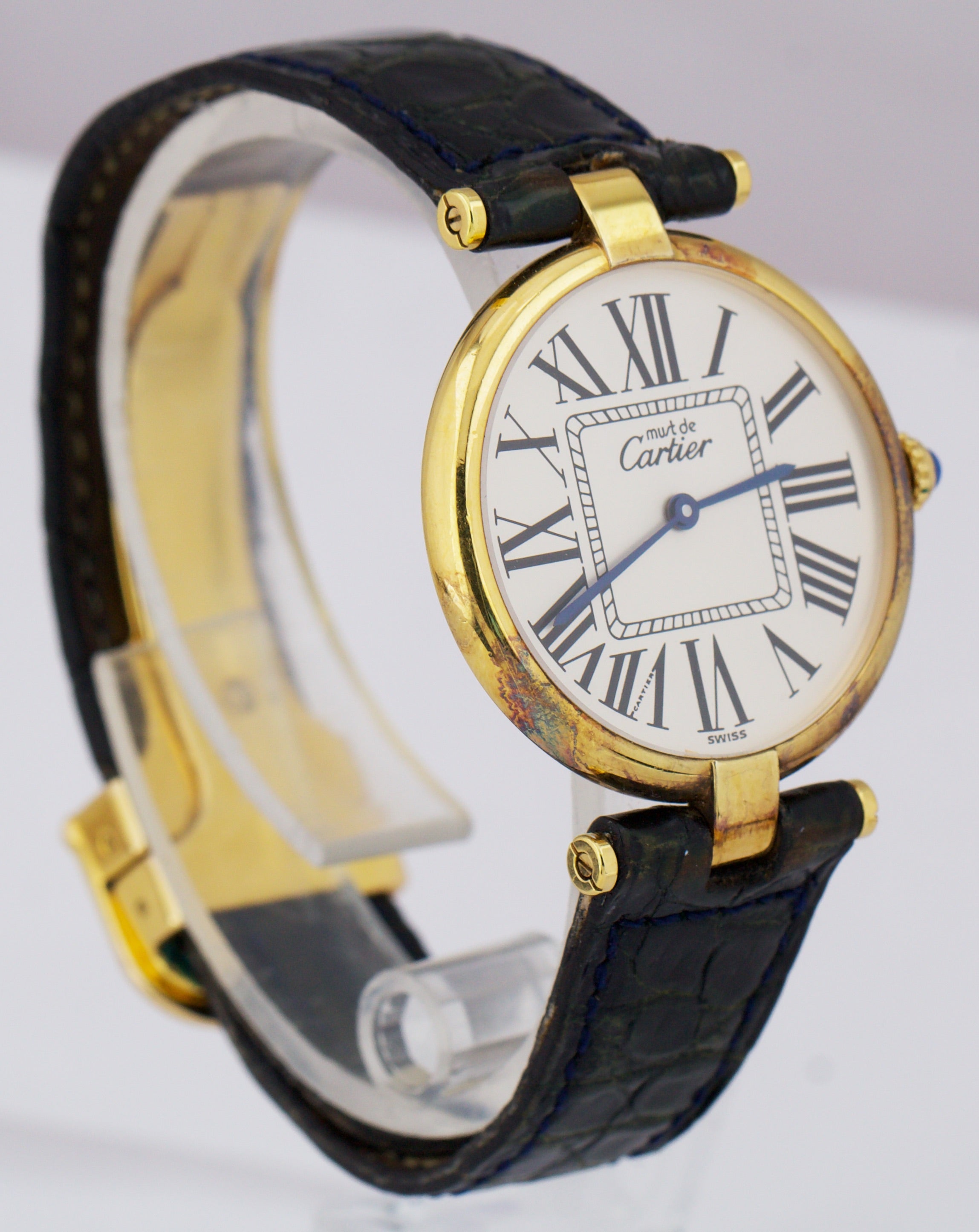 Cartier Must de Vendome Sterling Gold Vermeil 30mm Swiss Quartz Watch 590003