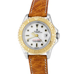 Ladies Rolex Yacht-Master 29mm 18K Gold Two-Tone White Stainless Watch 169623