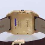 Cartier Santos Dumont 2787 18k Yellow Gold 28mm Ivory Roman Quartz Watch Box