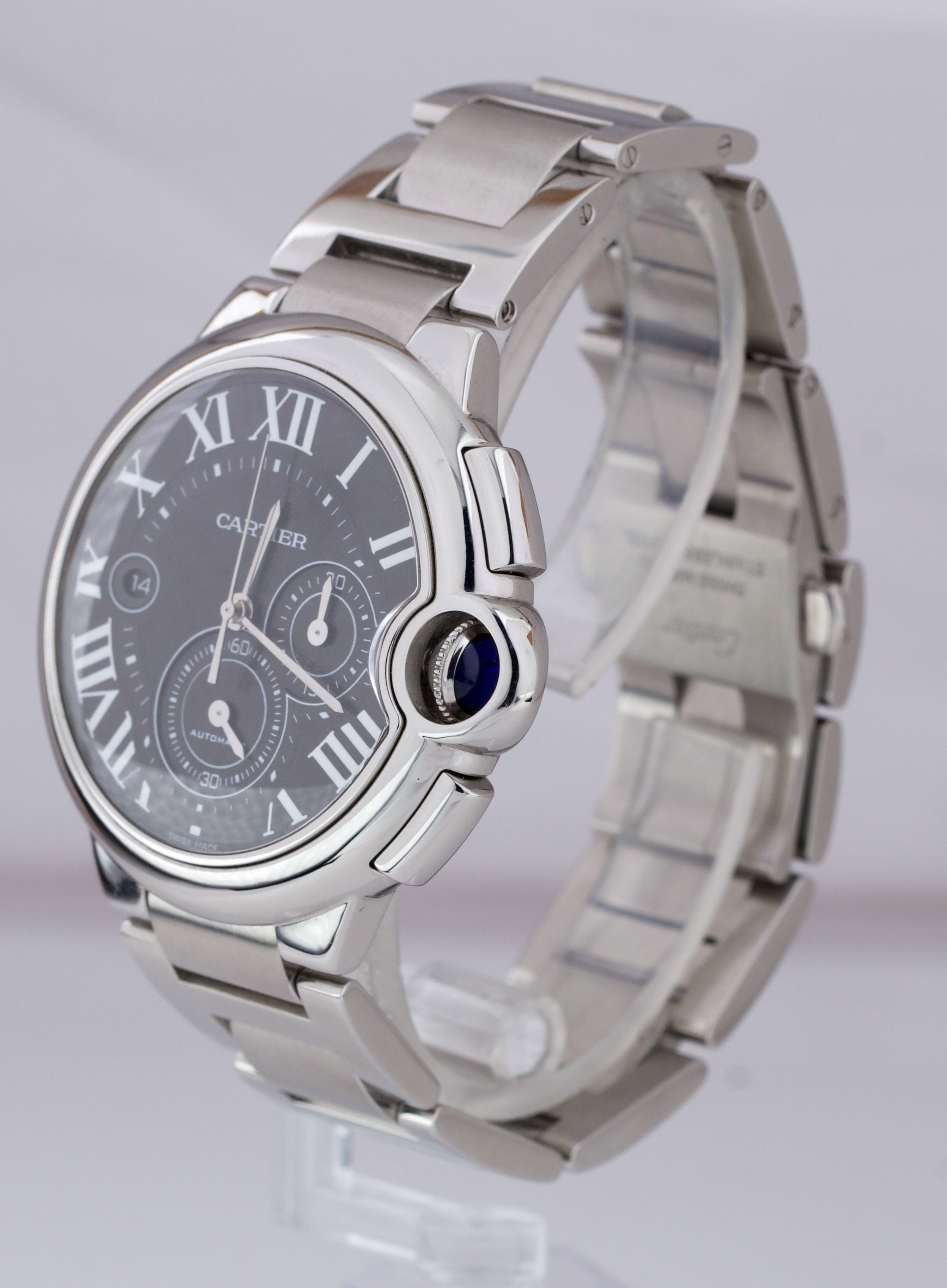 Cartier Ballon Bleu Chronograph Automatic 44mm Stainless W6920077 3109 Watch