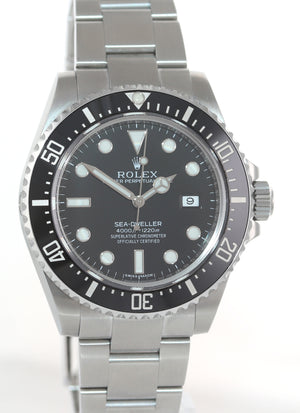 2017 PAPERS Unpolished Rolex Sea-Dweller Black Ceramic 116600 Steel SDK Watch