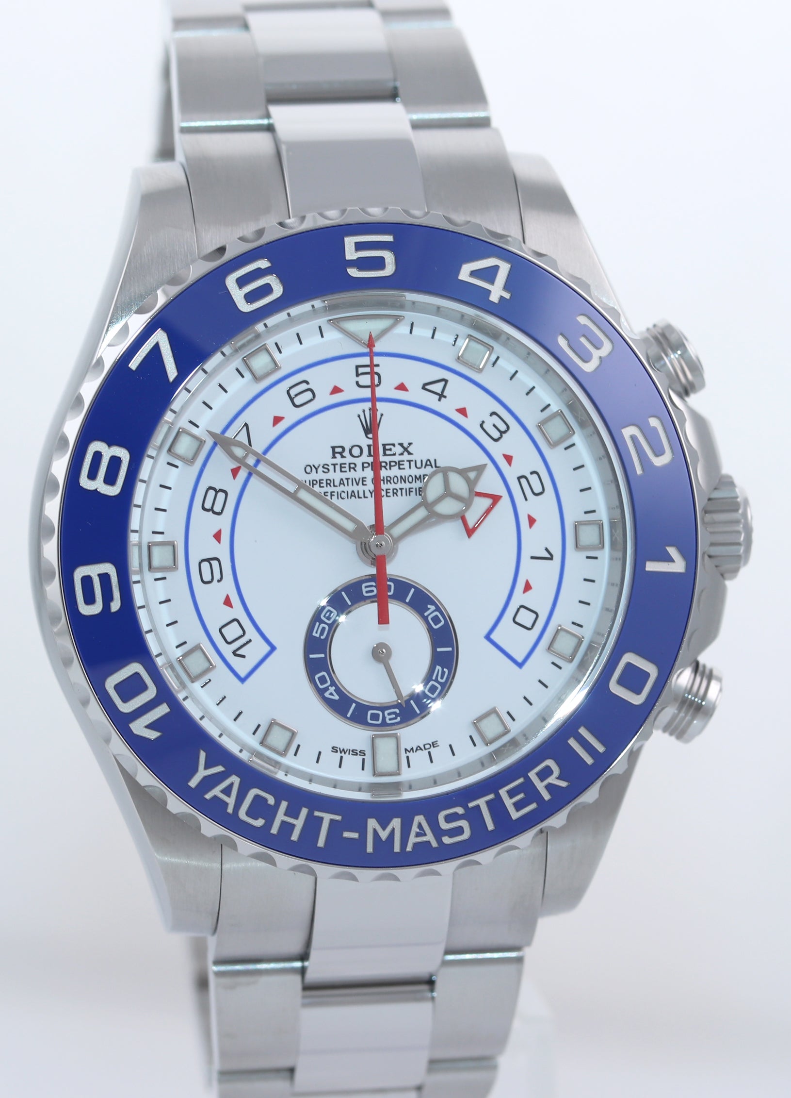 Copy of 2021 Rolex Yacht-Master 2 NEW MERC HANDS Steel Blue 116680 Watch Box