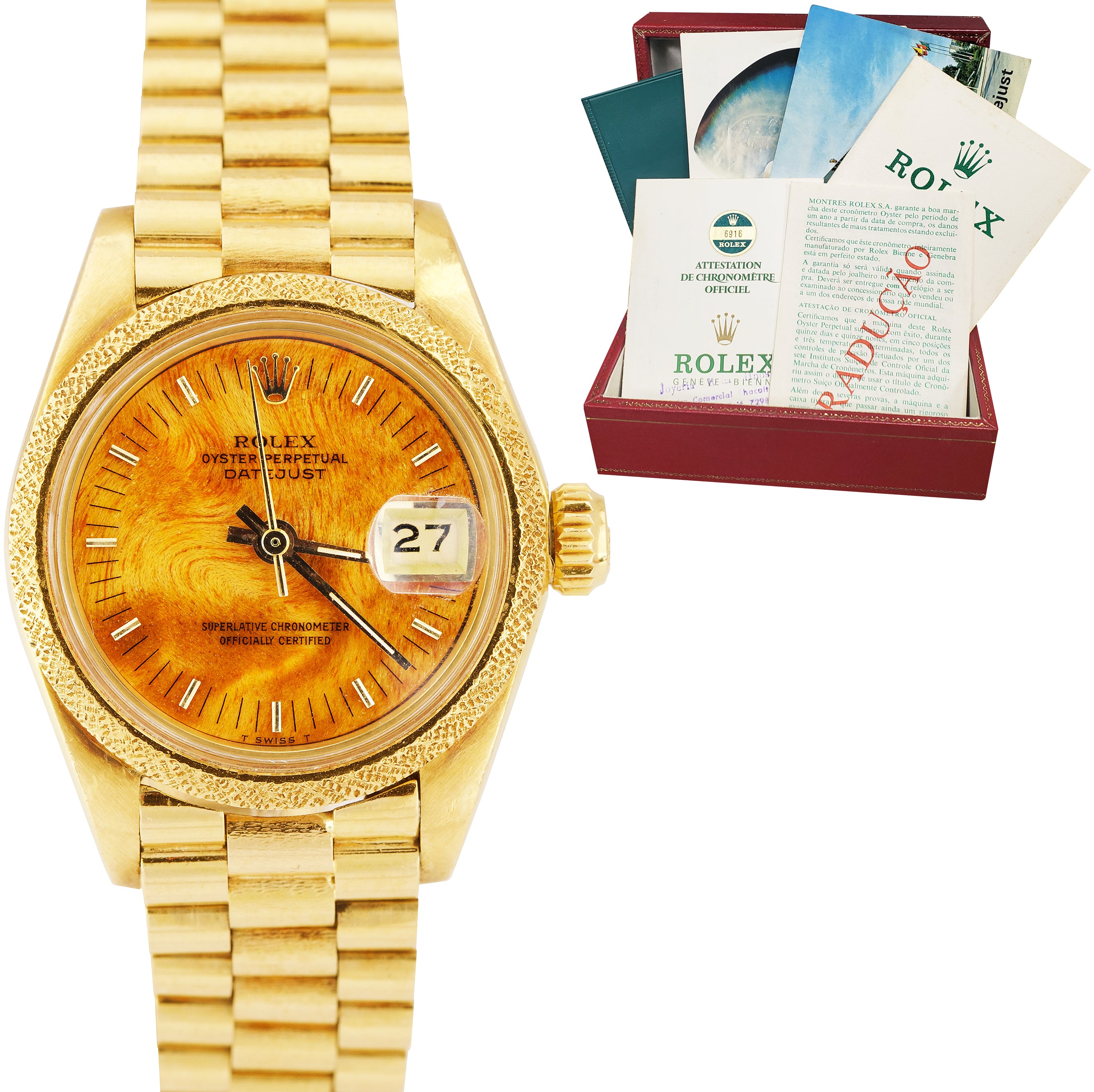 Pre-owned Rolex Oyster Perpetual Datejust (1966) Yellow Gold 6629