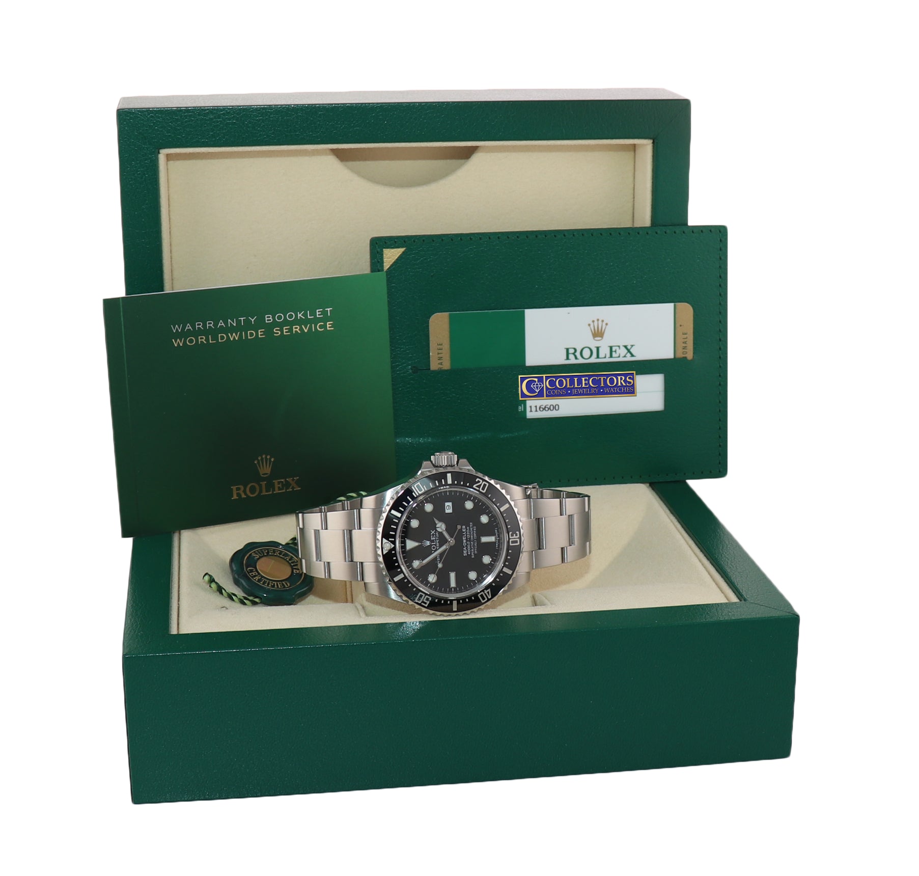 PAPERS Rolex Sea-Dweller 4000 SD4K 116600 Steel Black Ceramic Watch Box