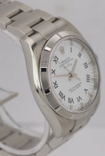 Rolex Air-King Oyster Perpetual Steel White Roman 114210 34mm Watch 114200