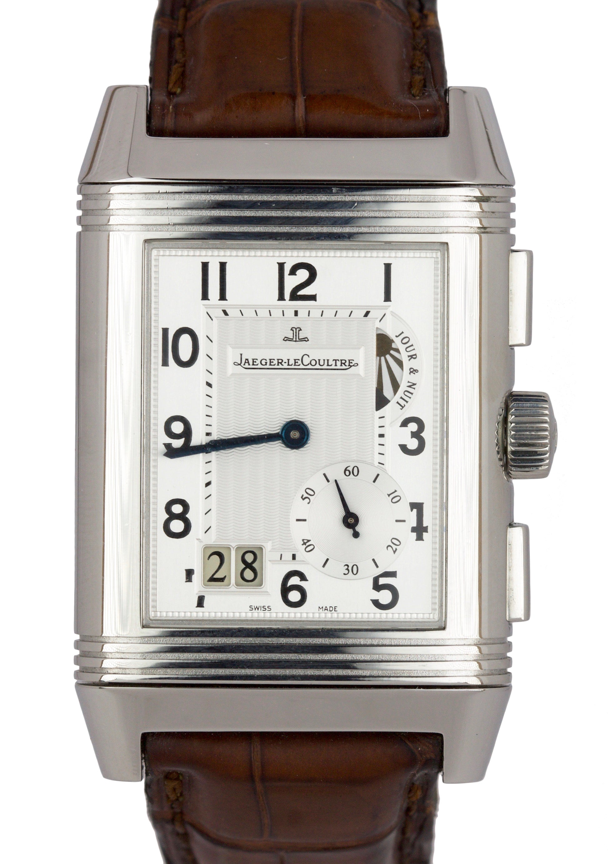 Jaeger LeCoultre JLC Reverso Grande GMT Date 240.8.18 Stainless Steel Watch