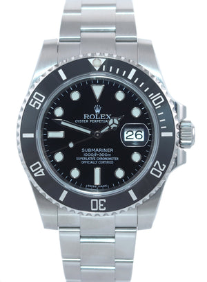 2017-2018 Rolex Submariner Date 116610 Steel Black Ceramic Bezel 40mm Watch Box