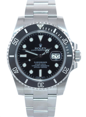 2018 Rolex Submariner Date 116610 Steel Black Ceramic Bezel 40mm Watch Box