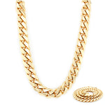 Men's Solid Gold-Plated 925 Sterling Silver Cuban Link Chain Necklace 26" | 10.5 mm | 206 grams