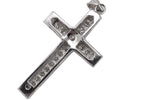 Men's Modern 14K White Gold 1.34ctw Diamond Cross Pendant
