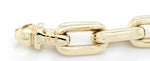 Modern Rectangular Cable Link Chain 10" Bracelet in 14k Yellow Gold | 77.8g | 9.7mm