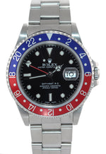 2000 PAPERS Rolex GMT-Master 2 Pepsi Blue Red Steel Holes 16710 40mm Watch box
