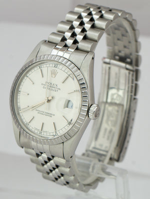Vintage 1980 Rolex DateJust 36mm Silver Jubilee Stainless Steel Watch 16030