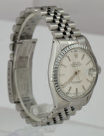 Vintage 1980 Rolex DateJust 36mm Silver Jubilee Stainless Steel Watch 16030