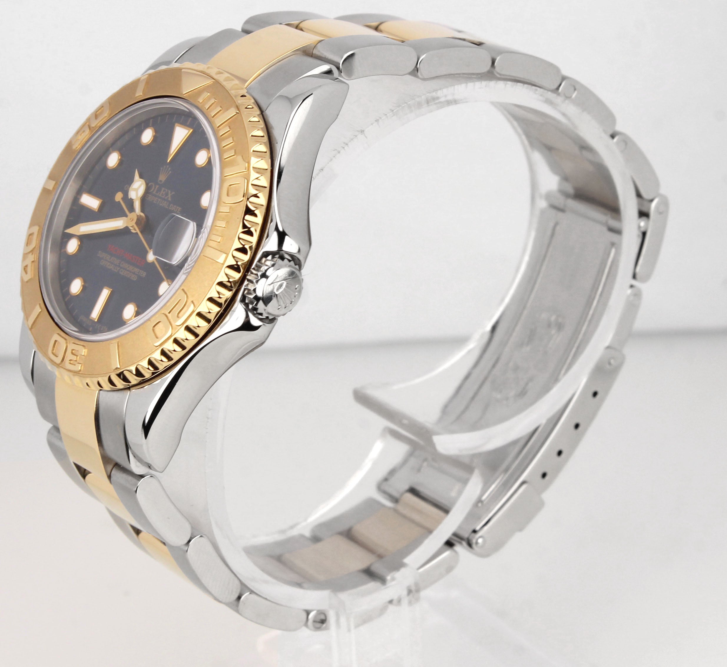 1999 Ladies Rolex Yacht-Master 68623 A 35mm 18K Two Tone Gold Steel Swiss Watch