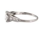 Antique Platinum 0.80 CT Transition Round Brilliant Diamond Engagement Ring EGL