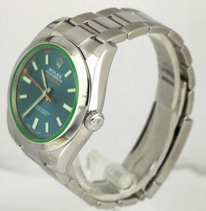 2021 NEW Rolex Milgauss Z-Blue Green Anniversary 40mm 116400 GV Stainless Watch