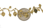 Women's Vintage Estate 14K Yellow Gold Floral Vine Leaf Dangle 19.00" Necklace
