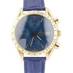 Omega Speedmaster Blue 18K Yellow Gold 39mm Chronograph Watch 175.0043 3611.10