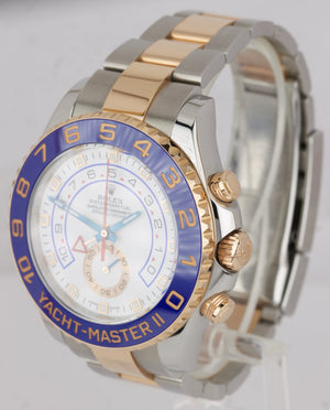2018 MINT Rolex Yacht-Master II 44mm Two-Tone Rose Gold Ceramic Watch 116681 B+P