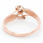 Vintage 0.40ctw Two Diamond Bypass Setting Ring in 14k Rose Gold