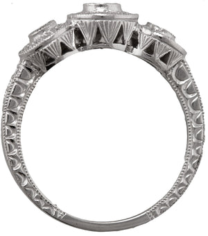 Beautiful Ladies Modern 14K 585 White Gold 0.83ctw Diamond Engagement Ring
