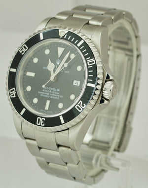 2004 Rolex Sea-Dweller Black 40mm Watch Stainless NO HOLES 16600 FULL SET B+P