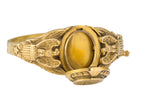 1870's Vintage Americana 14K Yellow Gold American Eagle Locket Bangle Bracelet