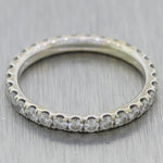 Modern 14k White Gold 1.15ctw Diamond Eternity Wedding Band Ring