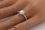 Exquisite Ladies Estate Platinum 950 0.80 CT Radiant Cut Diamond Engagement Ring