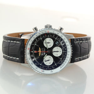 Breitling Navitimer 01 Automatic 43mm Steel Black Chronograph Watch AB012012