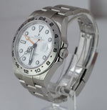 2016 Rolex Explorer II White Orange Stainless 42mm GMT Date Watch 216570 B+P
