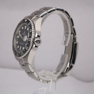 MINT Rolex GMT-Master II Stainless Steel Black 40mm Ceramic 116710 Date Watch