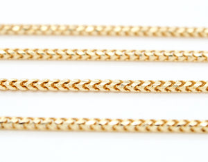 Modern Men's Solid 18k Yellow Gold 2.07mm Wheat Link Chain 20" Necklace 15.1g