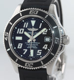 2015 Breitling Super Ocean Abyss 42mm A17364 Black Steel Ceramic Watch Box Paper