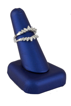 Women's Modern 14K White Gold 0.42ctw Diamond Enhancer Guard Wrap Insert Ring