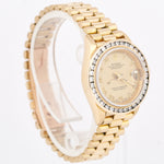 Ladies Rolex DateJust President 26mm Champagne DIAMOND 18K Gold Roman 69178 B&P
