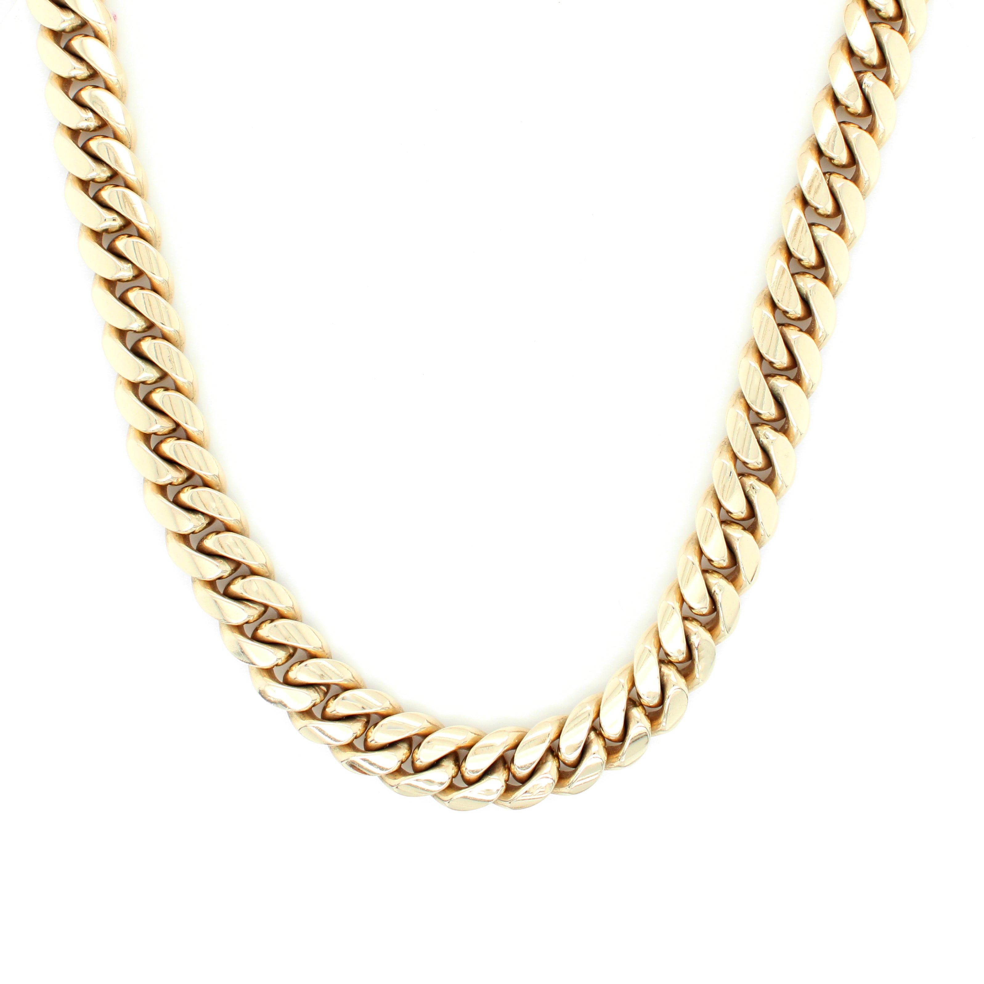 Men's Solid 14K Yellow Gold 10.9mm Cuban Link Chain 20" Necklace 191.1 grams