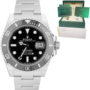 BRAND NEW DEC. 2021 Rolex Submariner 41 Date Steel Black Ceramic Watch 126610 LN