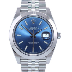 Copy of 2018 MINT PAPERS Rolex DateJust 41 Steel 126300 Blue Dial Jubilee 41mm Watch Box