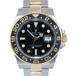 PAPERS Rolex GMT-Master 2 Ceramic 116713 Black Green Two Tone Steel Gold Watch