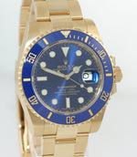 MINT 2018 PAPERS Rolex Sunburst Blue Ceramic 116618 18k Yellow Gold Watch Box