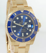 2018 PAPERS Rolex Sunburst Blue Ceramic 116618 18k Yellow Gold Watch Box