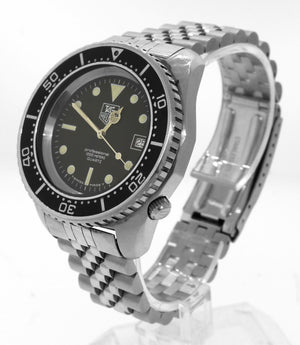 Vintage Tag Heuer Professional Deep Dive 980.023N Black 42mm Quartz Steel Watch