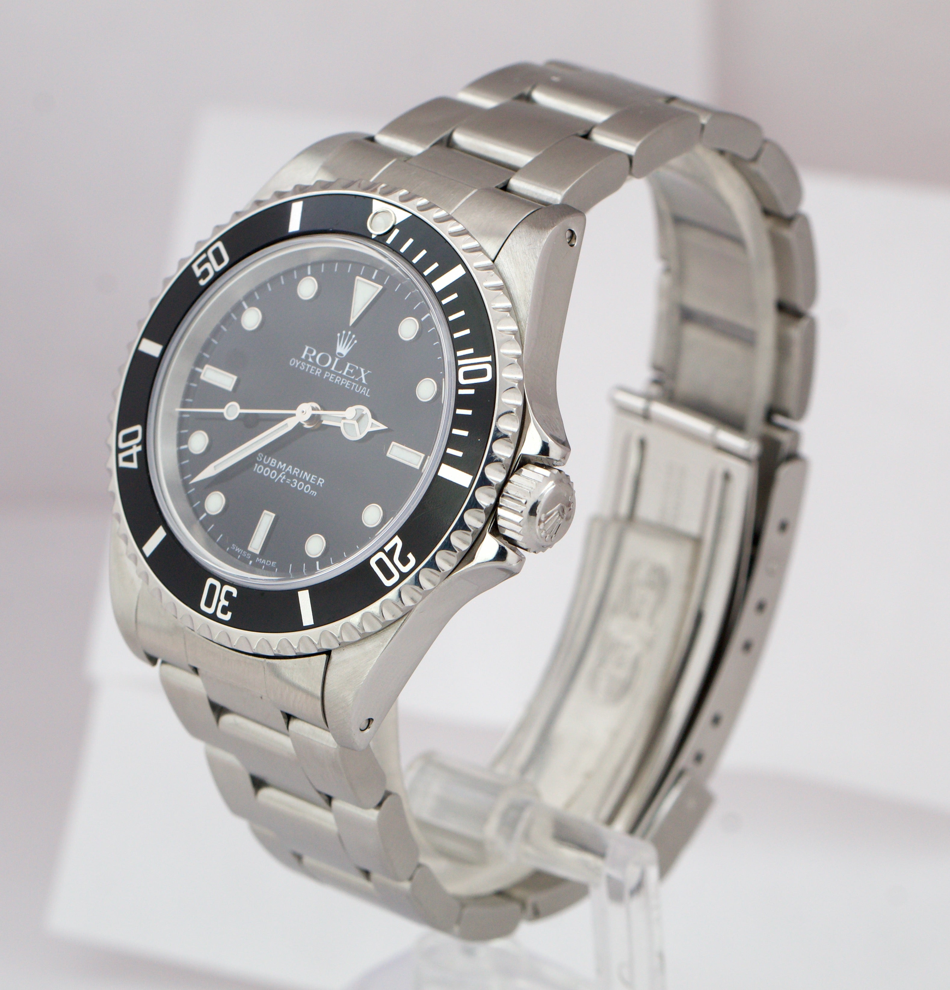 2000 Rolex Submariner No-Date Stainless Steel 40mm Black Oyster Watch 14060 B+P