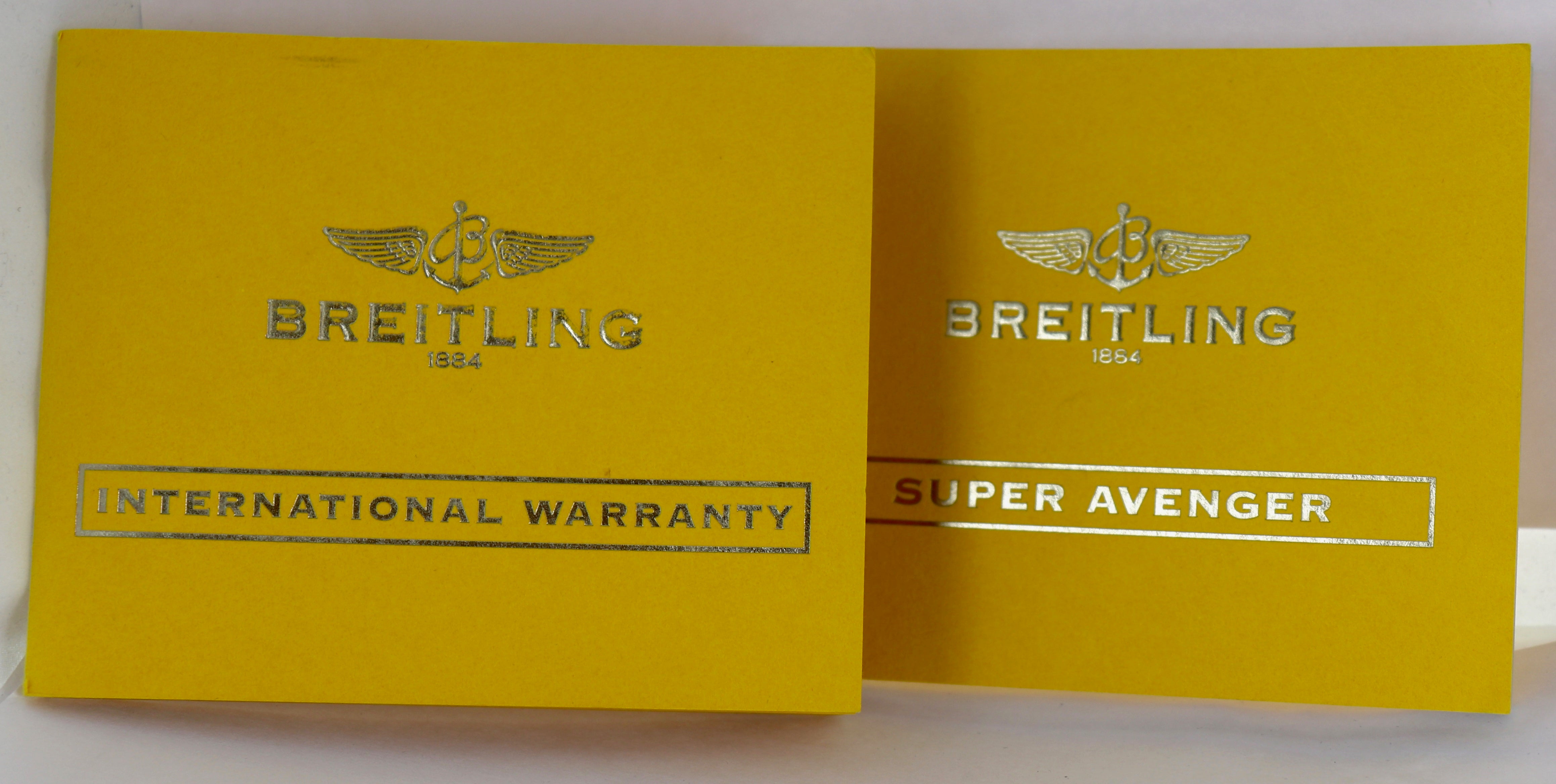 MINT Men's Breitling Super Avenger Chronograph White Arabic Steel A13370 48mm