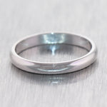 1895 Cartier Platinum Thin Wedding Band Ring Size 49